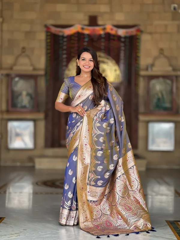 Grey_Soft_Banarasi_Silk_Saree_With_Zari_Weaving_Meenakari_Touchup_Design_All_Over_The_Saree_And_Meenakari_Weaving_Rich_Pallu_For_Women