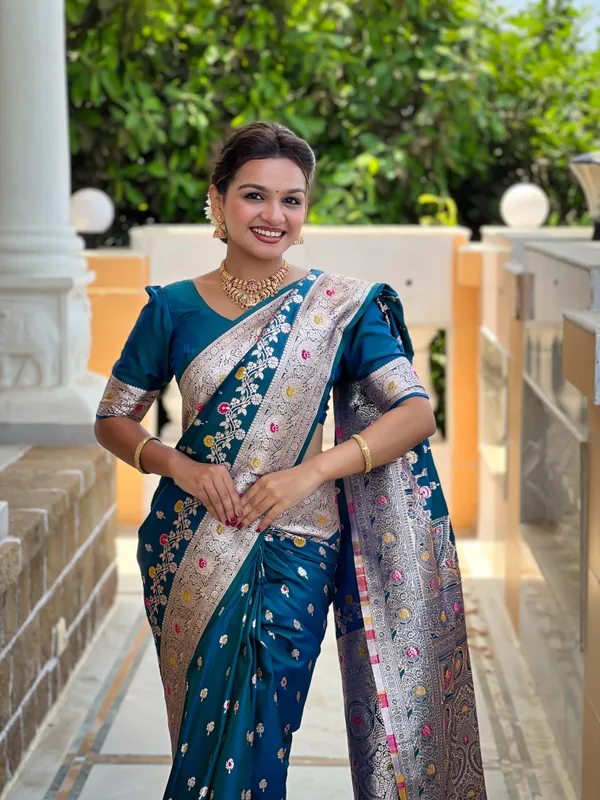Morpis_Soft_Banarasi_Silk_Saree_With_Zari_Weaving_Meenakari_Touchup_Design_All_Over_The_Saree_And_Meenakari_Weaving_Rich_Pallu_For_Women