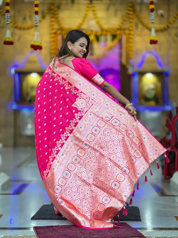 Rani_Pink_Soft_Banarasi_Silk_Saree_With_Zari_Weaving_Meenakari_Touchup_Design_All_Over_The_Saree_And_Meenakari_Weaving_Rich_Pallu_For_Women