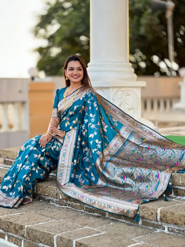 Morpis_Soft_Banarasi_Silk_Saree_With_Zari_Weaving_Meenakari_Touchup_Design_All_Over_The_Saree_And_Meenakari_Weaving_Rich_Pallu_For_Women