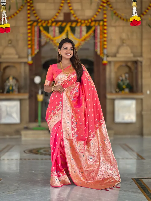 Gajri_Pink_Soft_Banarasi_Silk_Saree_With_Zari_Weaving_Meenakari_Touchup_Design_All_Over_The_Saree_And_Meenakari_Weaving_Rich_Pallu_For_Women