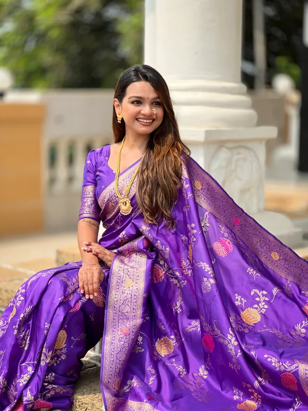 Purple_Soft_Banarasi_Silk_Saree_With_Zari_Weaving_Meenakari_Touchup_Design_All_Over_The_Saree_And_Meenakari_Weaving_Rich_Pallu_For_Women
