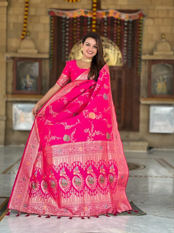 Rani_Pink_Soft_Banarasi_Silk_Saree_With_Zari_Weaving_Meenakari_Touchup_Design_All_Over_The_Saree_And_Meenakari_Weaving_Rich_Pallu_For_Women