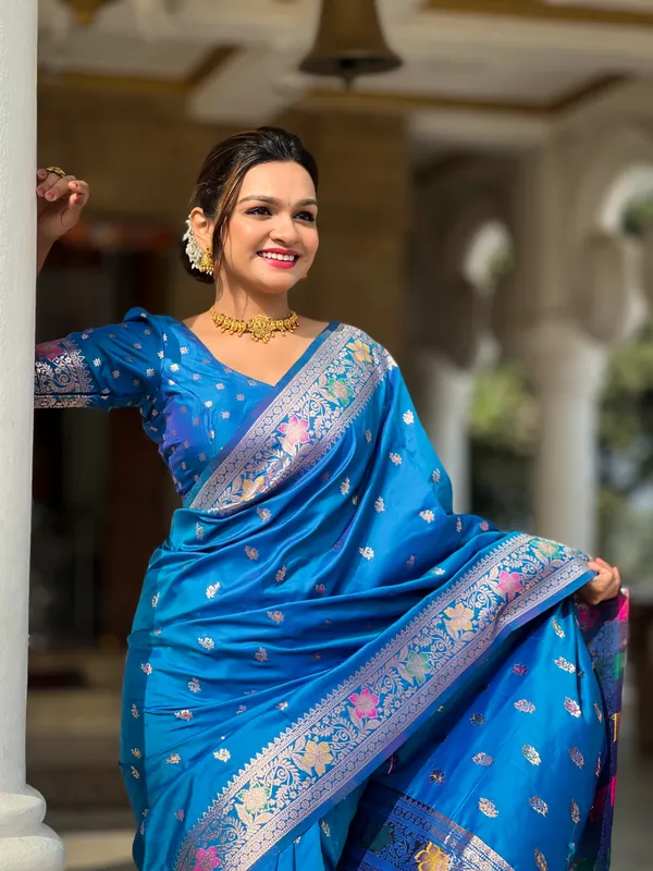 Sky_Blue_Soft_Banarasi_Silk_Saree_With_Zari_Weaving_Meenakari_Touchup_Design_All_Over_The_Saree_And_Meenakari_Weaving_Rich_Pallu_For_Women