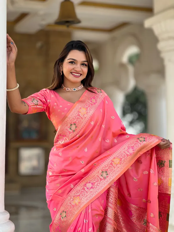 Gajri_Pink_Soft_Banarasi_Silk_Saree_With_Zari_Weaving_Meenakari_Touchup_Design_All_Over_The_Saree_And_Meenakari_Weaving_Rich_Pallu_For_Women