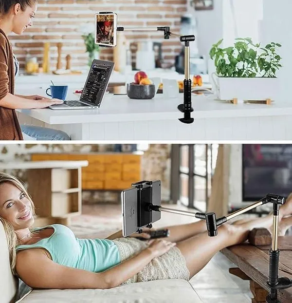 Black_And_Golden_Mobile_Phone_Tablet_Stand_Flexible_Clip