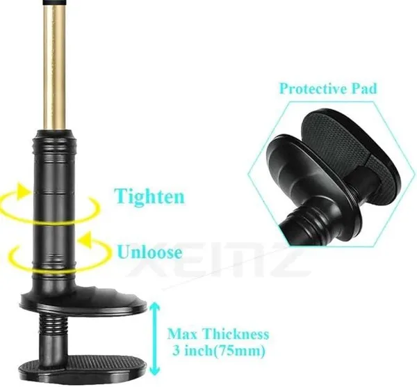 Black_And_Golden_Mobile_Phone_Tablet_Stand_Flexible_Clip