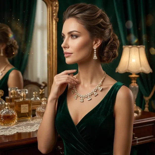 Elegant_American_Diamond_Gold-Plated_Choker_Necklace_Set_with_Matching_Drop_Earrings
