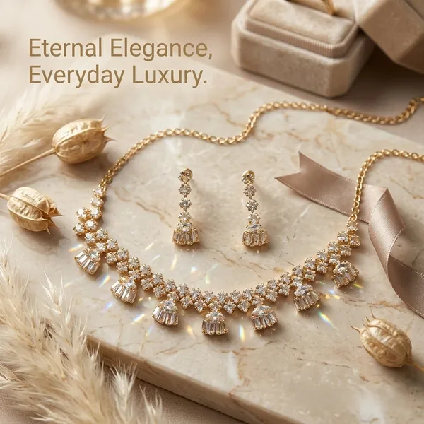Elegant_American_Diamond_Gold-Plated_Choker_Necklace_Set_with_Matching_Drop_Earrings