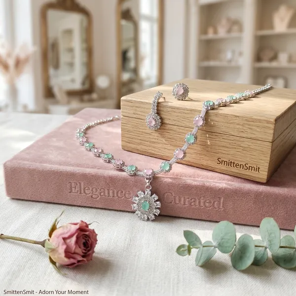 Elegant_Pastel_Stone_Jewelry_Set_–_Silver-Plated_Necklace_&_Drop_Earrings_with_Pink_and_Mint_Green_Crystals