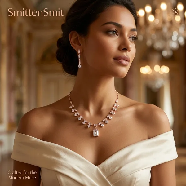 Elegant_Rose_Gold_American_Diamond_Choker_Necklace_Set_with_Matching_Earrings