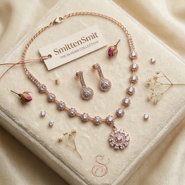 Elegant_Rose_Gold_Plated_Crystal_Floral_Jewelry_Set_–_Necklace_&_Drop_Earrings_for_Weddings_and_Parties