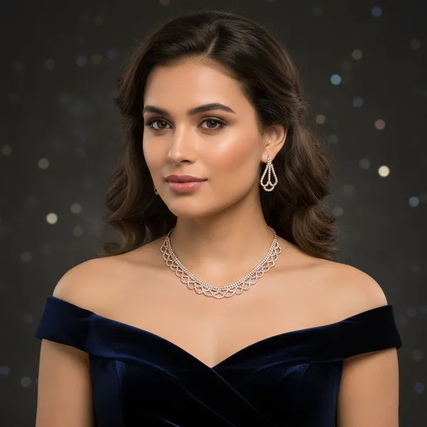 Elegant_Rose_Gold-Plated_Scalloped_Choker_Necklace_and_Drop_Earring_Set_with_Shimmering_Crystals
