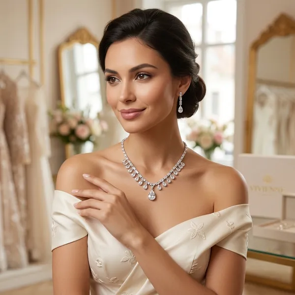 Elegant_Silver-Plated_Pear-Cut_Droplet_Cubic_Zirconia_Necklace_Set_with_Dangle_Earrings