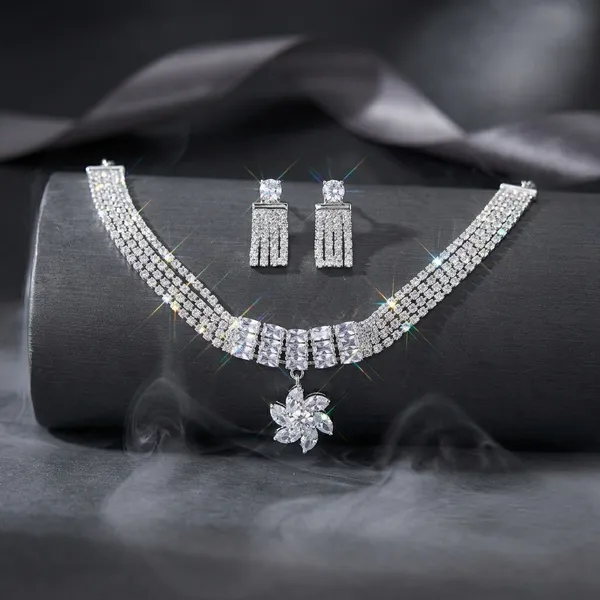 Elegant_Zircon_Floral_Choker_&_Tassel_Earring_Set
