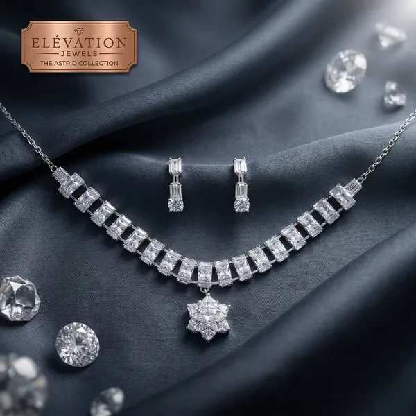 Exquisite_Rhodium-Plated_Emerald-Cut_Zirconia_Necklace_Set_with_Snowflake_Pendant_and_Matching_Drop_Earrings