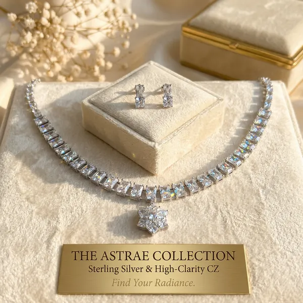 Exquisite_Rhodium-Plated_Emerald-Cut_Zirconia_Necklace_Set_with_Snowflake_Pendant_and_Matching_Drop_Earrings
