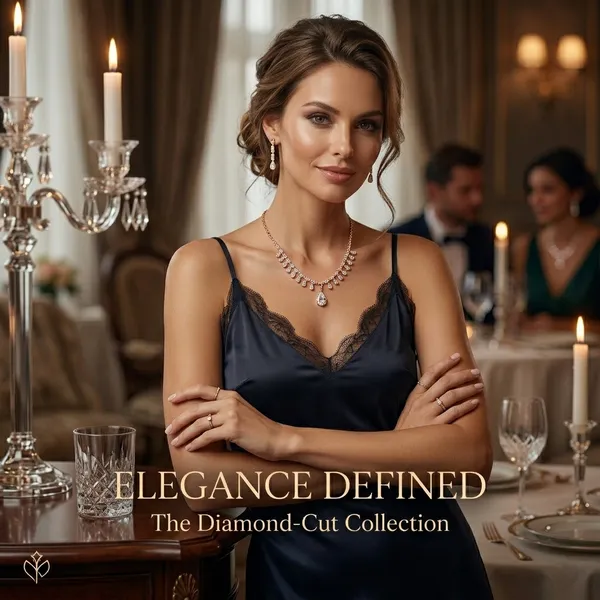 Exquisite_Rose_Gold_Plated_American_Diamond_Choker_Necklace_Set_with_Drop_Earrings