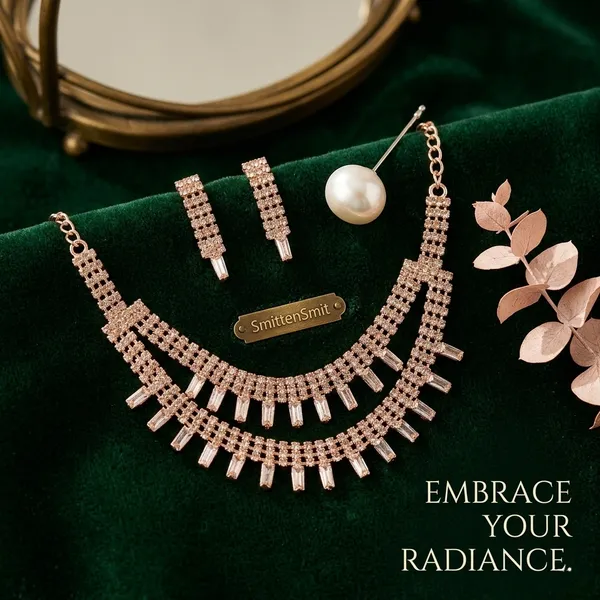 Rose_Gold_Plated_American_Diamond_Choker_Necklace_Set_with_Matching_Drop_Earrings