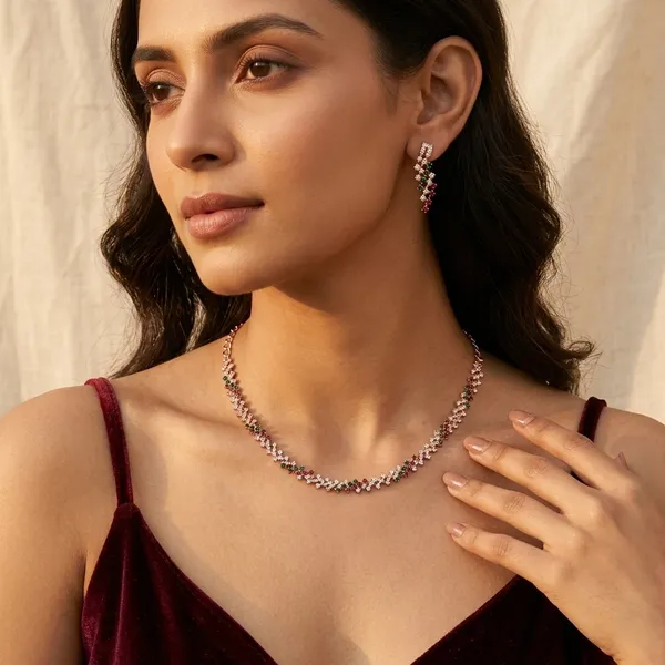 Rose_Gold_Plated_Minimalist_Geometric_Necklace_Set_with_Matching_Drop_Earrings