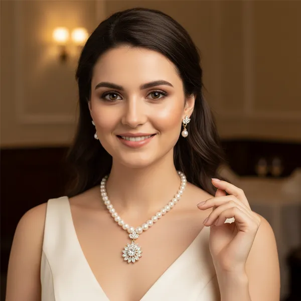 Rose_Gold-Tone_Floral_Pendant_Pearl_Necklace_and_Matching_Drop_Earring_Set