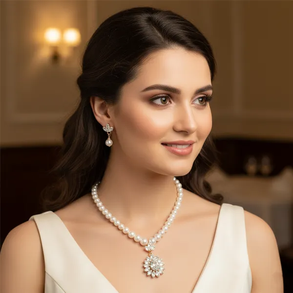Rose_Gold-Tone_Floral_Pendant_Pearl_Necklace_and_Matching_Drop_Earring_Set