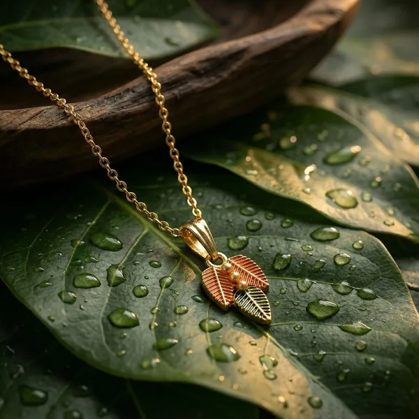 Gold_And_Orange_Brass_Pendant_Necklace_For_Women