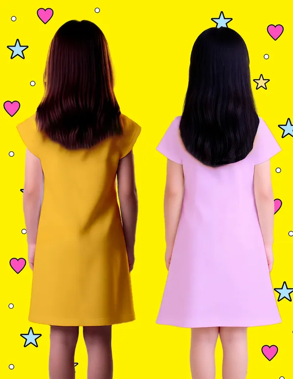 Nusyl_Girls_Yellow_&_Lilac_Sunflower_Printed_&_Teddy_Printed_Dresses_Pack_Of_2_Soft_&_Comfortable_Dresses_Cozy_Summer_Wear_For_Kids_&_Teen_Girls