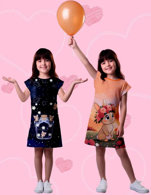 Nusyl_Girls_Black_&_Orange_Bunny_Printed_&_Stars_Printed_Dresses_Pack_Of_2_Soft_&_Comfortable_Dresses_Cozy_Summer_Wear_For_Kids_&_Teen_Girls