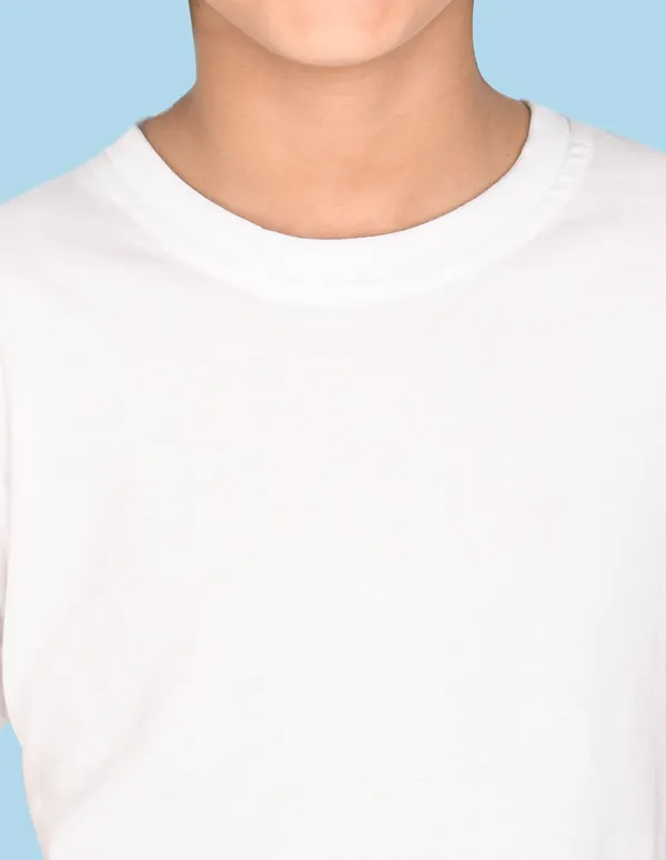 White_Solid_Round_Neck_Half_Sleeves_T-Shirt_For_Boys
