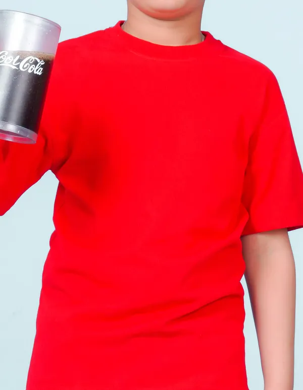 Red_Solid_Round_Neck_Half_Sleeves_Oversized_T-Shirt_For_Boys