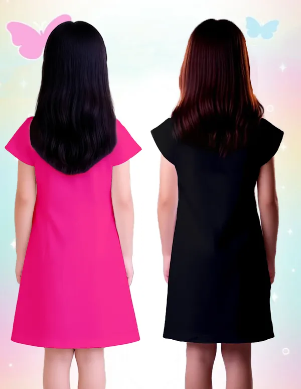 Nusyl_Girls_Black_&_Hot_Pink_Girls_Printed_Dresses_Pack_Of_2_Soft_&_Comfortable_Dresses_Cozy_Summer_Wear_For_Kids_&_Teen_Girls