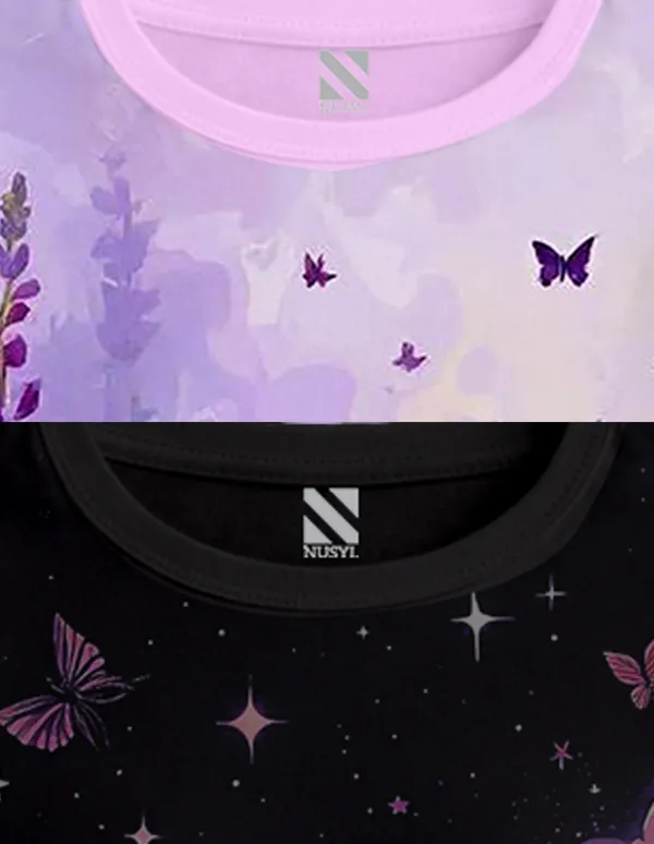 Nusyl_Girls_Black_&_Lilac_Cat_Printed_&_Butterfly_Printed_Dresses_Pack_Of_2_Soft_&_Comfortable_Dresses_Cozy_Summer_Wear_For_Kids_&_Teen_Girls