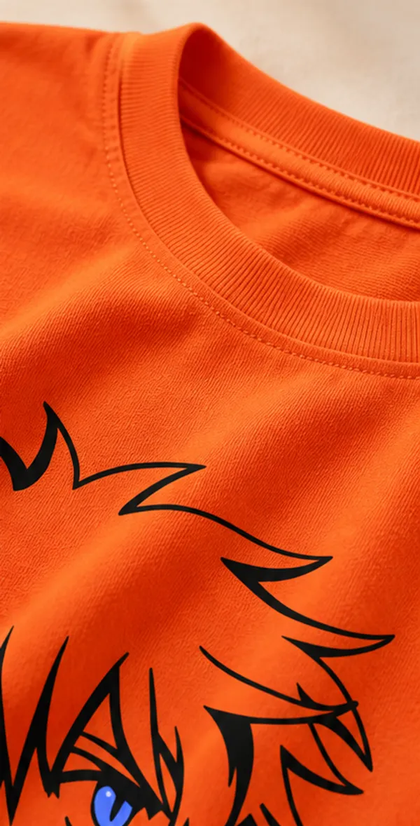 NUSYL_Orange_Sunny_Boy_Anime_Graphic_Kids_Co-ord_Set