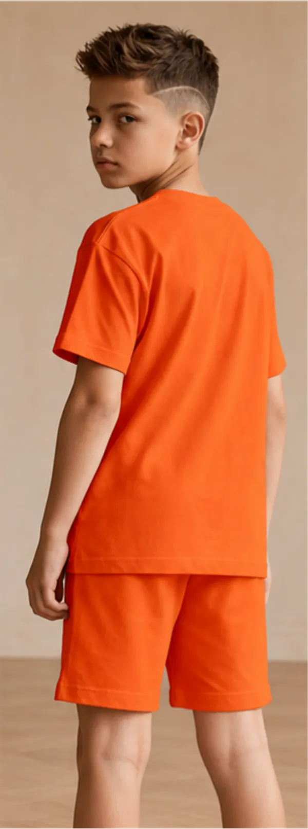 NUSYL_Orange_Sunny_Boy_Anime_Graphic_Kids_Co-ord_Set