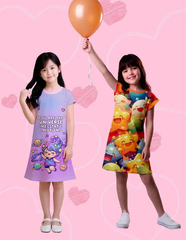 Nusyl_Girls_Orange_&_Lilac_Girl_Printed_&_Stars_Printed_Dresses_Pack_Of_2_Soft_&_Comfortable_Dresses_Cozy_Summer_Wear_For_Kids_&_Teen_Girls