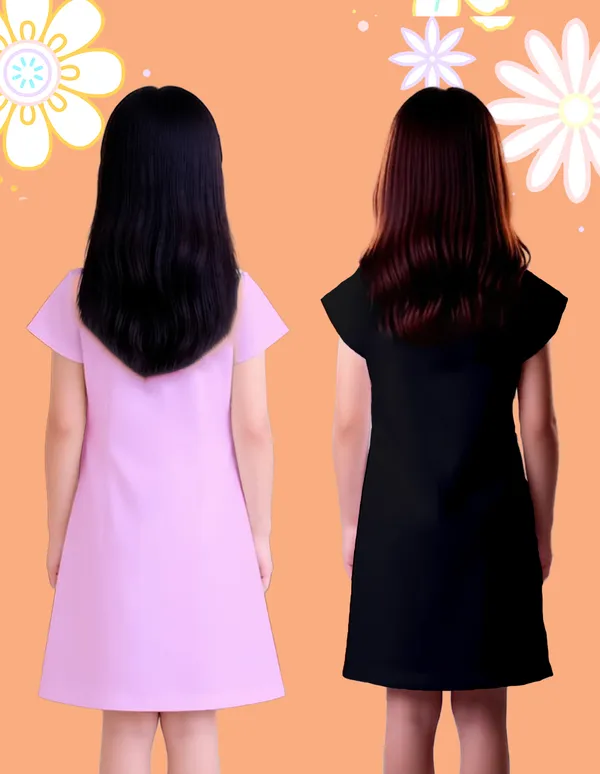 Nusyl_Girls_Black_&_Lilac_Cats_Printed_&_Girl_Printed_Dresses_Pack_Of_2_Soft_&_Comfortable_Dresses_Cozy_Summer_Wear_For_Kids_&_Teen_Girls