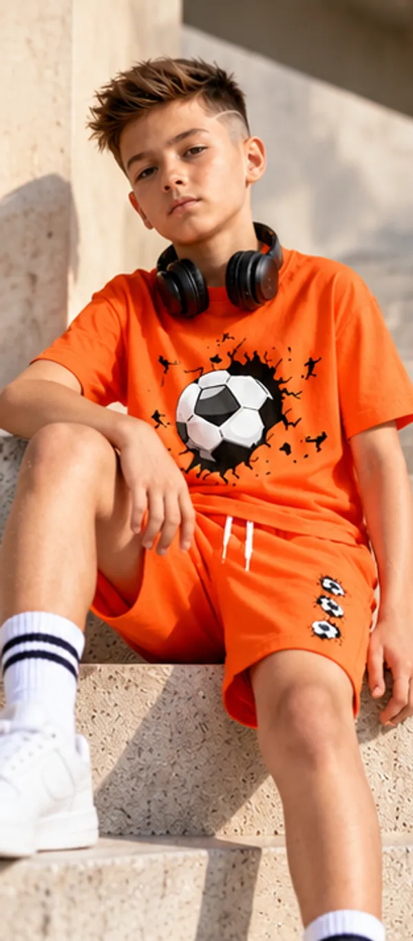 NUSYL_Orange_Football_Splash_Kids’_Co-Ord_Set