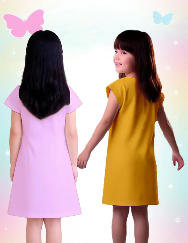 Nusyl_Girls_Lilac_&_Yellow_Flower_Printed_&_Cat_Printed_Dresses_Pack_Of_2_Soft_&_Comfortable_Dresses_Cozy_Summer_Wear_For_Kids_&_Teen_Girls