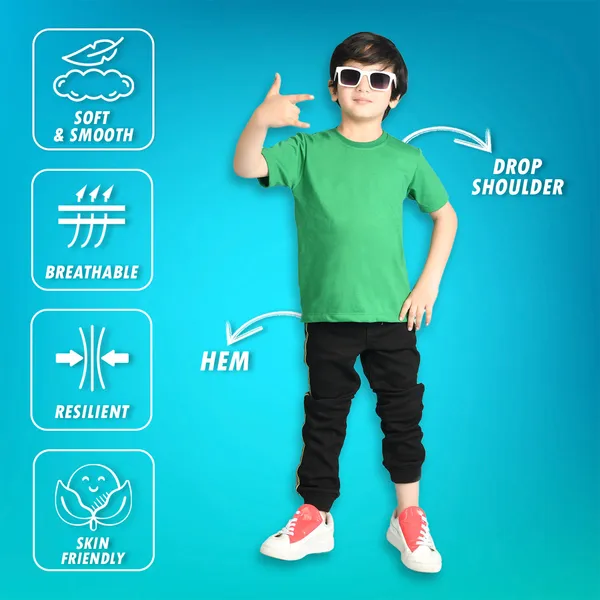 Green_Solid_Round_Neck_Half_Sleeves_Oversized_T-Shirt_For_Boys