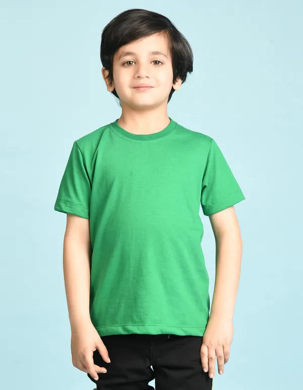 Green_Solid_Round_Neck_Half_Sleeves_Oversized_T-Shirt_For_Boys