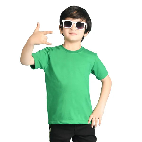 Green_Solid_Round_Neck_Half_Sleeves_Oversized_T-Shirt_For_Boys