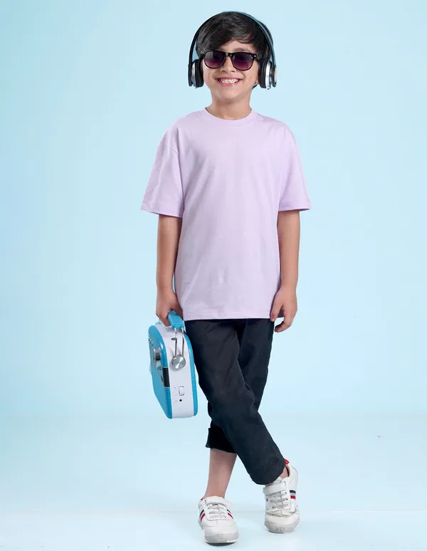 Lilac_Solid_Round_Neck_Half_Sleeves_Oversized_T-Shirt_For_Boys