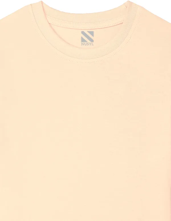 Beige_Solid_Round_Neck_Half_Sleeves_T-Shirt_For_Girls