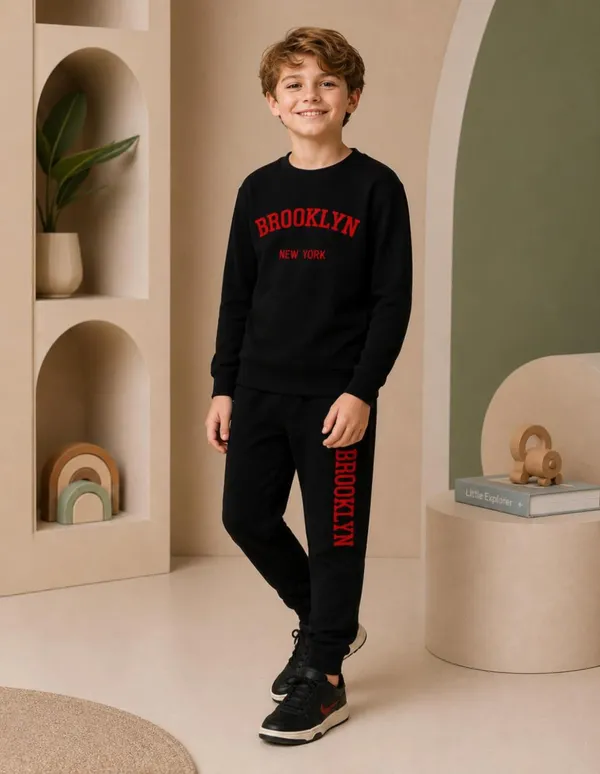 NUSYL_Boys_Black_Brooklyn_Text_Printed_Cotton_Blend_T-shirts_and_Joggers_|_Boys's_Regular_Length_T-shirts_and_Regular_Jogger