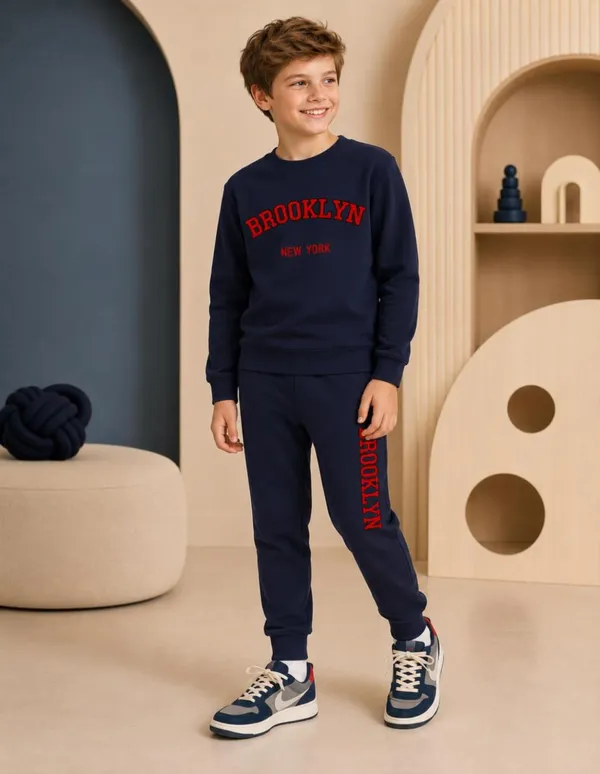 NUSYL_Boys_Navy_Brooklyn_Text_Printed_Cotton_Blend_T-shirts_and_Joggers_|_Boys's_Regular_Length_T-shirts_and_Regular_Jogger