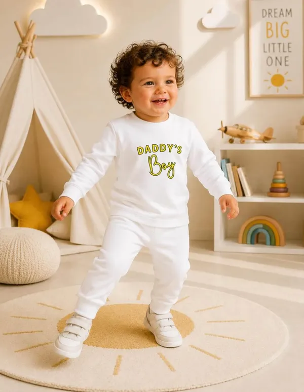 NUSYL_Boys_White_Daddy's_Boy_Text_Printed_Cotton_Blend_T-shirts_and_Joggers_|_Boys's_Regular_Length_T-shirts_and_Regular_Jogger