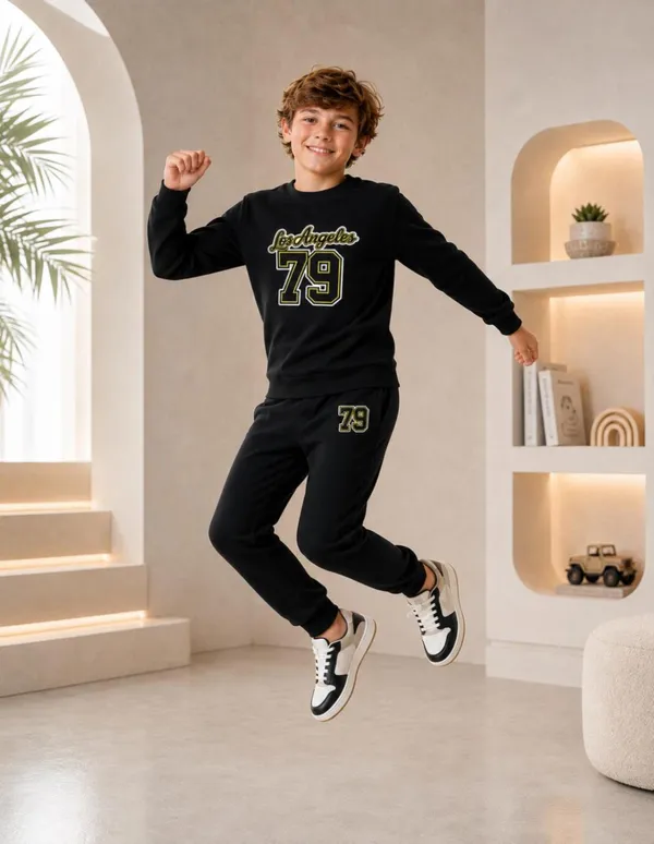 NUSYL_Boys_Black_Los_Angeles_&_79_Text_Printed_Cotton_Blend_T-shirts_and_Joggers_|_Boys's_Regular_Length_T-shirts_and_Regular_Jogger