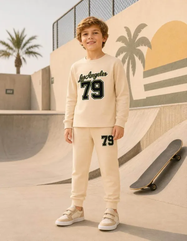 NUSYL_Boys_Beige_Los_Angeles_&_79_Text_Printed_Cotton_Blend_T-shirts_and_Joggers_|_Boys's_Regular_Length_T-shirts_and_Regular_Jogger