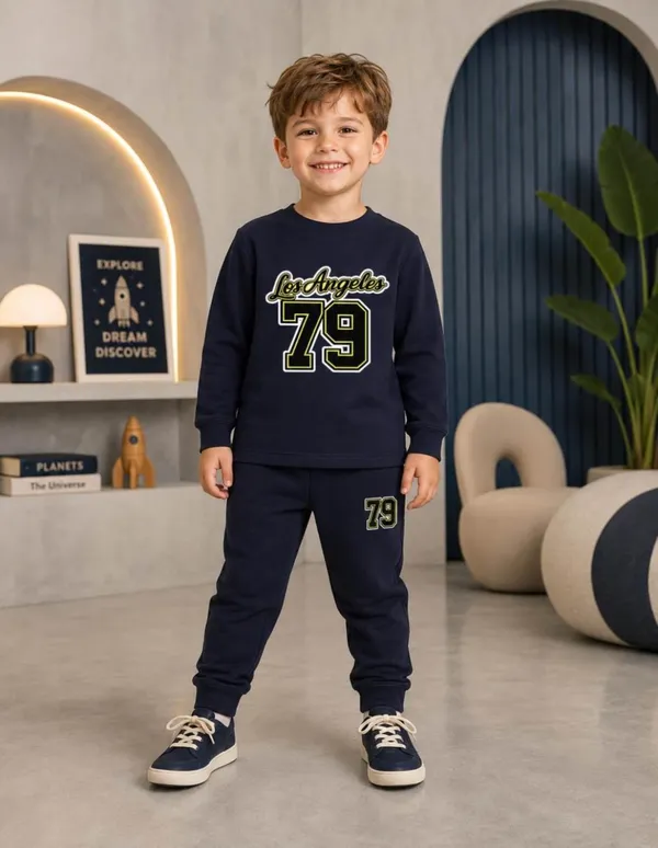 NUSYL_Boys_Navy_Los_Angeles_&_79_Text_Printed_Cotton_Blend_T-shirts_and_Joggers_|_Boys's_Regular_Length_T-shirts_and_Regular_Jogger